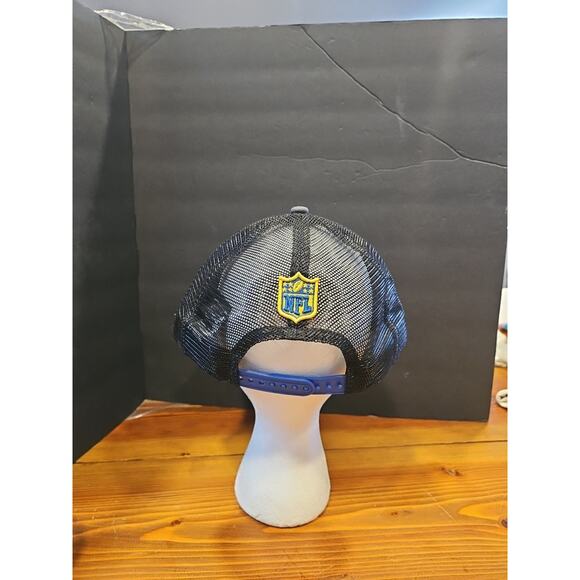 New Era Los Angeles Rams NFL Mesh Trucker 9Fifty Snapback Hat - Picture 4 of 11